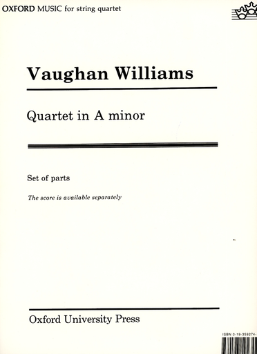 Vaughan Williams: String Quartet in A minor (set of parts)