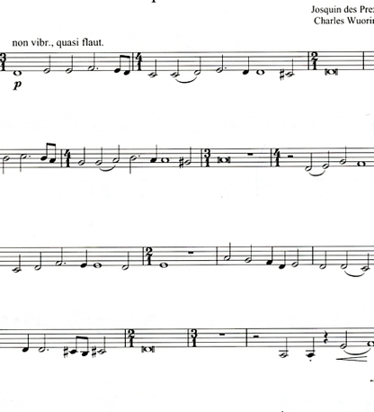 Wuorinen, Charles: Josquiniana (string quartet) score and parts