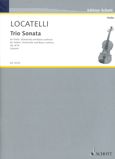 Locatelli, Pietro Antonio: Trio Sonata Op. 8 No. 10 for violin, Cello & Basso Continuo (violin, 2 cellos, piano)