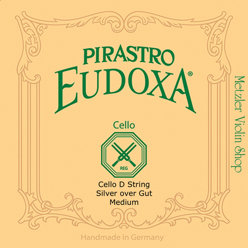 Pirastro EUDOXA cello D string, silver/aluminum on gut