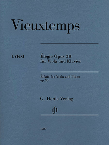 Vieuxtemps, H. (Jost): Elegie, Op.30 - URTEXT (viola & piano)