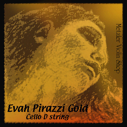 Pirastro EVAH PIRAZZI GOLD cello D string, medium, chrome steel on steel