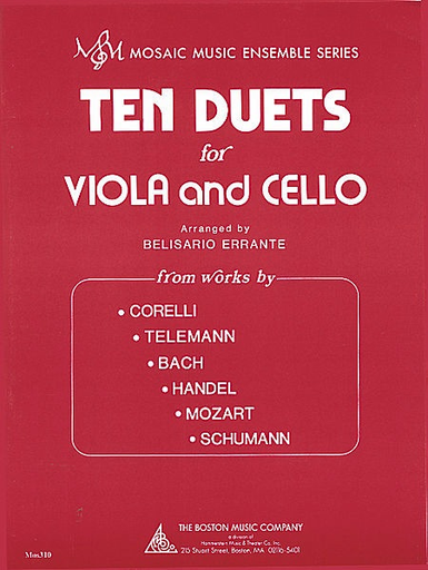 Errante, Belisario (arr): Ten Duets from works by Corelli, Telemann, Bach, Handel, Mozart & Schumann (Viola & Cello)