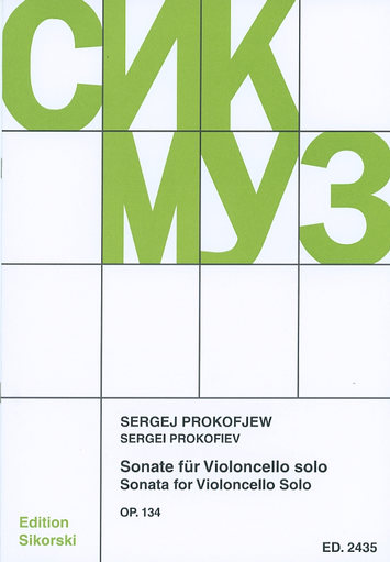 Prokofiev, Sergei (Blok): Sonata for Violoncello Solo Op. 134