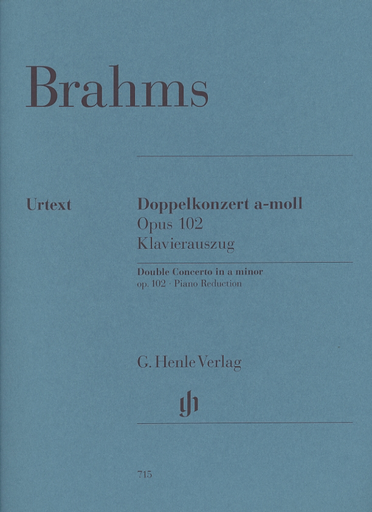 Brahms, J. (Zimmermann/Schiff/Struck/Umbreit, ed.): Double Concerto in A Minor, Op. 102, urtext (violin, cello, and piano)