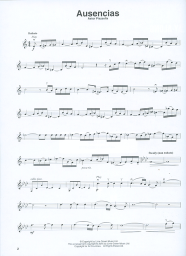 Play-Along Series Vol. 46: Piazzolla Tangos (violin & audio access)