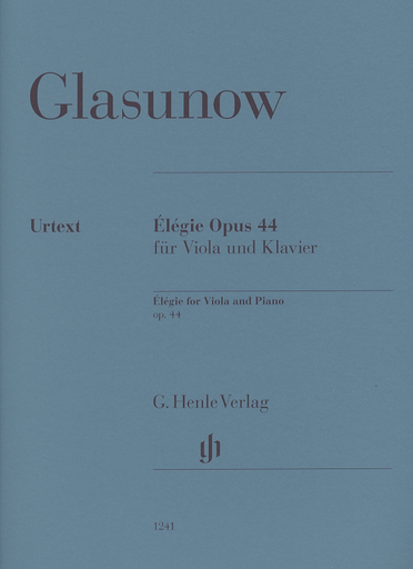 Glazunov, A. (Rahmer/Zimmermann/Schilde, ed.): Elegy, Op.44, urtext (viola & piano)