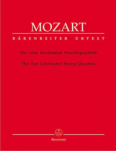 Mozart (Finscher): Ten Celebrated String Quartets - URTEXT (string quartet) Barenreiter