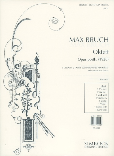 Bruch, Max: String Octet, Op. Posthumous (4 Violins, 2 Violas, 2 Cellos)