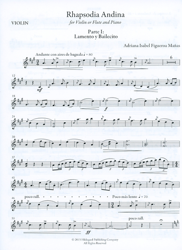 Manas, Adriana Isabel Figueroa: Rhapsodia Andina (violin & piano)