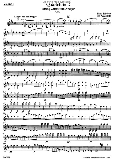 Schubert, Franz: String Quartets Vol. 3, Barenreiter