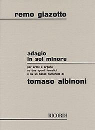 Albinoni, T.: (Score) Adagio in G minor (string orchestra, and organ)