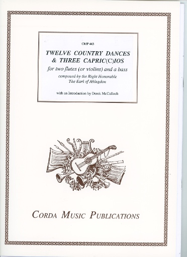 The Earl of Abingdon: Twelve Country Dances & Three Capriccios (2 violins or flutes and bass), score and parts