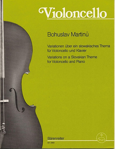 Martinu, Bohuslav: Variations on a Slovakian Theme for Violoncello and Piano, Barenreiter