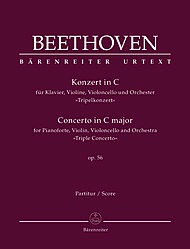 Beethoven, L.v. (Del Mar): Concerto in C Major "Triple Concerto" Op.56 (violin, cello, & piano reduction) Barenreiter Urtext
