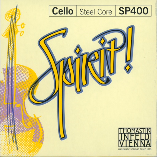 SPIRIT chrome-wound cello string set by Thomastik-Infeld