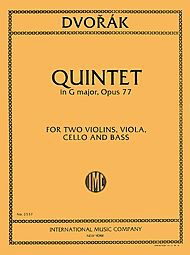 Dvorak, Antonin: Quintet in G Op.77 (2 violins, viola, cello, bass)