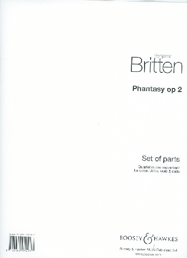 Britten, B.: Phantasy Quartet, Op. 2 (oboe, violin, viola and cello)