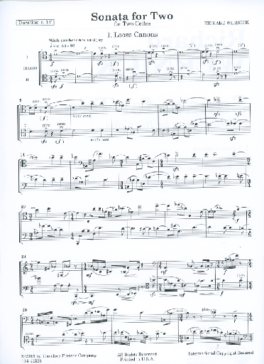 Wernick, Richard: Sonata for Two - A Concert Piece for Two Cellos