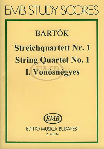 Bartok, B.: String Quartet No. 1 Op.7 (SCORE)