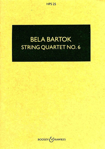 Bartok, B.: String Quartet No. 6 (STUDY SCORE)