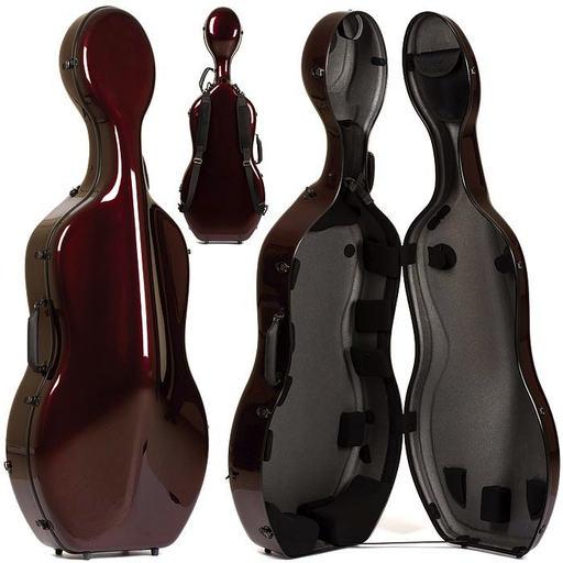 Otto Musica Mirage CC-528 Carbon Hybrid Cello Case, 50% Carbon