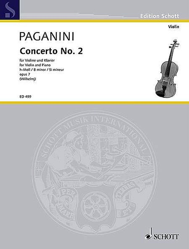 Paganini, N.: Concerto No.2 Op.7 in B minor (violin & piano)