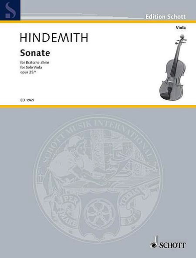 Hindemith, P. : Solo Sonata No.1, Op. 25 (viola)