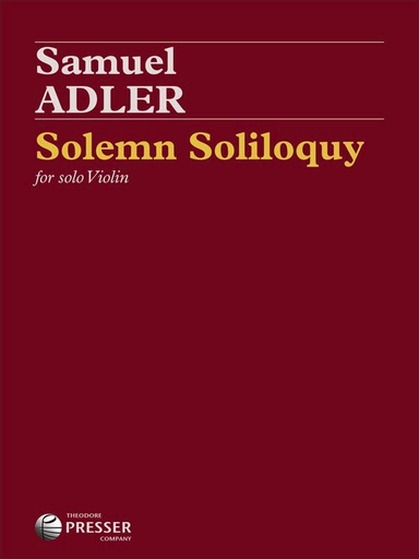 Adler, S.: Solemn Soliloquy (violin)