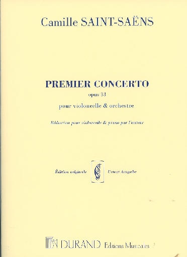 Saint-Saens, Camille: Concerto No.1 in A minor, Op.33 (cello/violoncelle & piano)