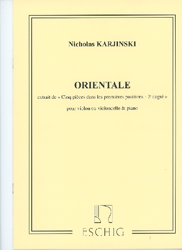 Karjinski, Nicholas: Orientale (cello & piano)