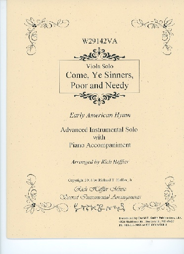 Heffler, R: Come, Ye Sinners, Poor and Needy (viola & piano)