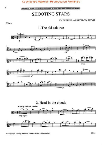 Colledge: Shooting Stars (viola)