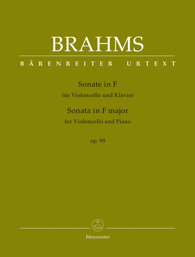 Brahms, Johannes.: Sonata F major, Op.99 (cello & piano) Barenreiter Urtext