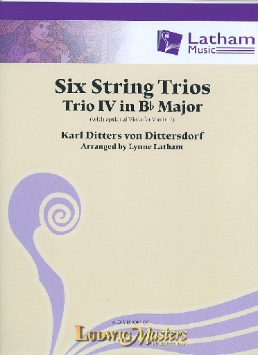 von Dittersdorf, K.D. (Latham): 6 String Trios, Trio 4 in Bb Major (score and parts, with optional viola for 2nd violin part)