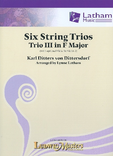 von Dittersdorf, K.D. (Latham): 6 String Trios, Trio 3 in F Major (score and parts, with optional viola for 2nd violin part)