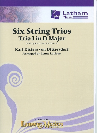 von Dittersdorf, K.D. (Latham): 6 String Trios, Trio 1 in D Major (score and parts, with optional viola for 2nd violin part)