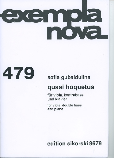 Gubaidulina. Sofia: Quasi Hoquetus (viola, double bass, piano)