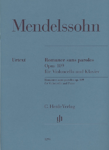 Mendelssohn, Felix: Romance sans paroles, Opus 109 (cello & piano)