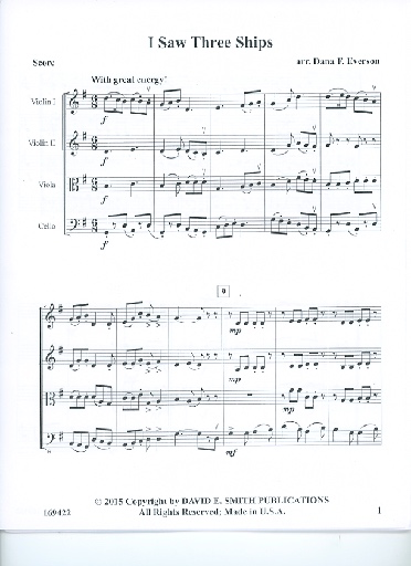Everson, D.F. (arr.): I Saw Three Ships (string quartet)