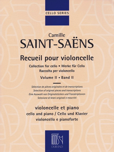 Saint-Saens, C: Collection for Cello, Vol. 2 (cello and piano)