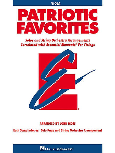 Moss, John: Patriotic Favorites Solos & String Orchestra Arrangements (viola)