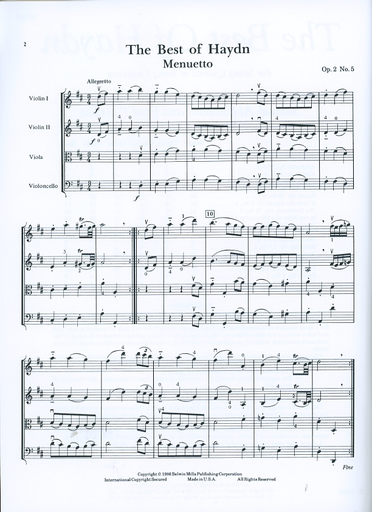 Haydn, J. (arr.): The Best of Haydn (score)