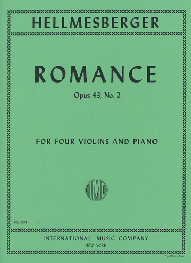 Hellmesberger, Joseph: Romance, Op. 43 No. 2 (four violins & piano)