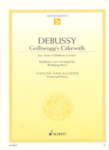 Debussy, C. (Birtel): Golliwogg's Cakewalk from Children's Corner (violin, and piano)