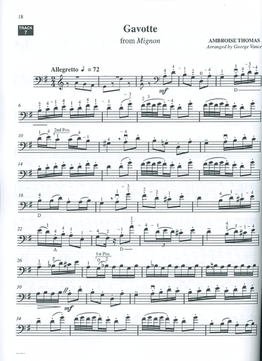 Vance, G.: Progressive Repertoire for the Double Bass, Volume 3 (bass, with CD)