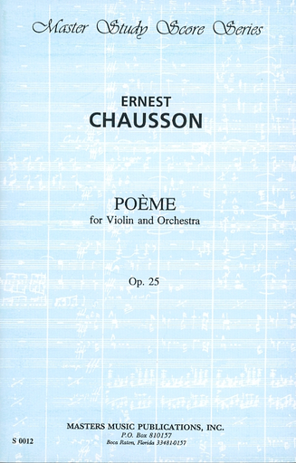 Chausson, E.: (Score) Poeme, Op.25 (violin, and orchestra)