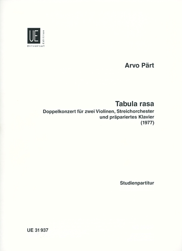 Part, A.: (Score) Tabula Rasa (1977) (mixed ensemble)