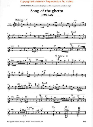 Jones, E.H.: The Gypsy Fiddler (violin/optional easy violin/guitar)