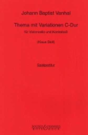 Vanhal, JB (Stoll): Theme & Variation in C (cello & bass)